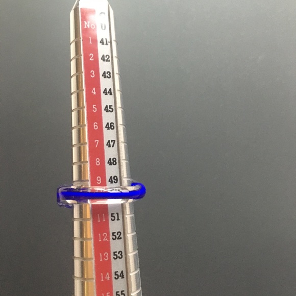 Glass ring, vintage, cobalt blue and clear - Picture 5 of 5